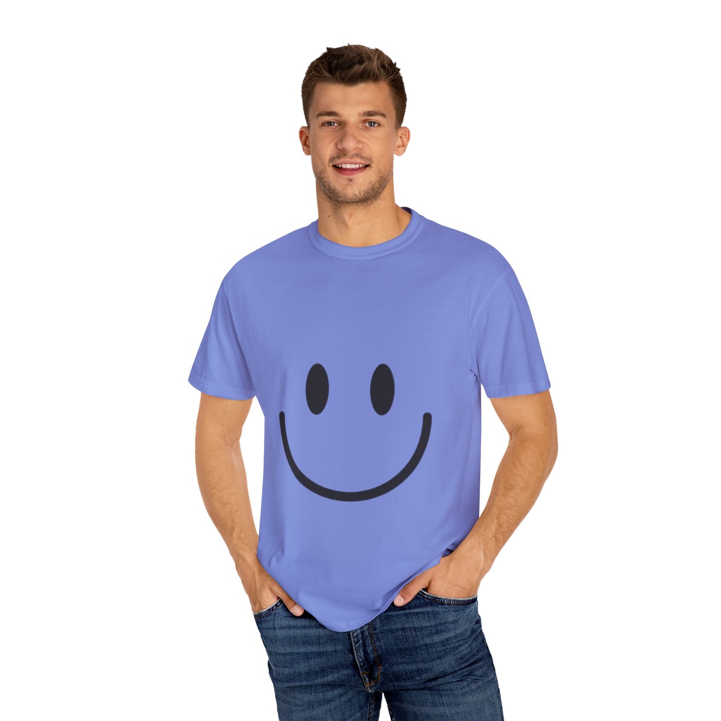 Smiley Face  T-Shirt, Fun Graphic Tee, Casual Wear, Gift for Friends, Positive Vibes Shirt, Happy Birthday Gift, Summer Essentials