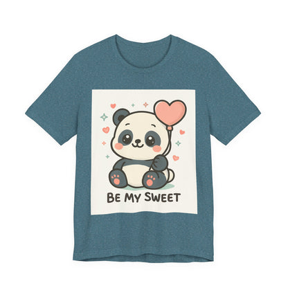 Cute Panda Tee, Be My Sweet T-Shirt, Gift for Animal Lovers, Kids and Adults,  Casual Wear, Cute Animal Tee