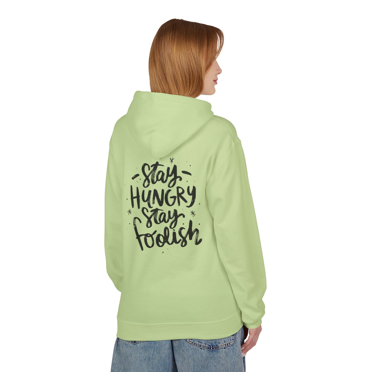 Inspirational Fleece Hoodie - Stay Hungry Stay Foolish, Sweatshirt, Cozy Gift, Motivational Apparel, Everyday Style