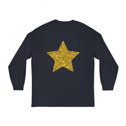 Golden Star  Long Sleeve T-Shirt, Casual Shirt, Gift for Her, Holiday Apparel, Everyday Wear, Comfortable Style