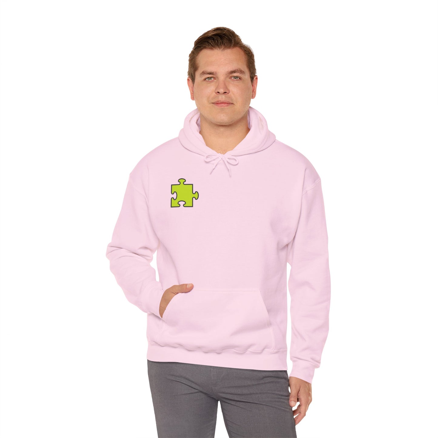 Colorful Puzzle Piece Hoodie for Creative Minds, Perfect for Gifts, Cozy Sweatshirt for Everyday Wear,