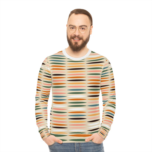 Trendy Lightweight Sweatshirt, Cozy Fall Layer, Stylish Casual Wear, Gift for Friends, Weekend Outfit, Unique Patterned Top