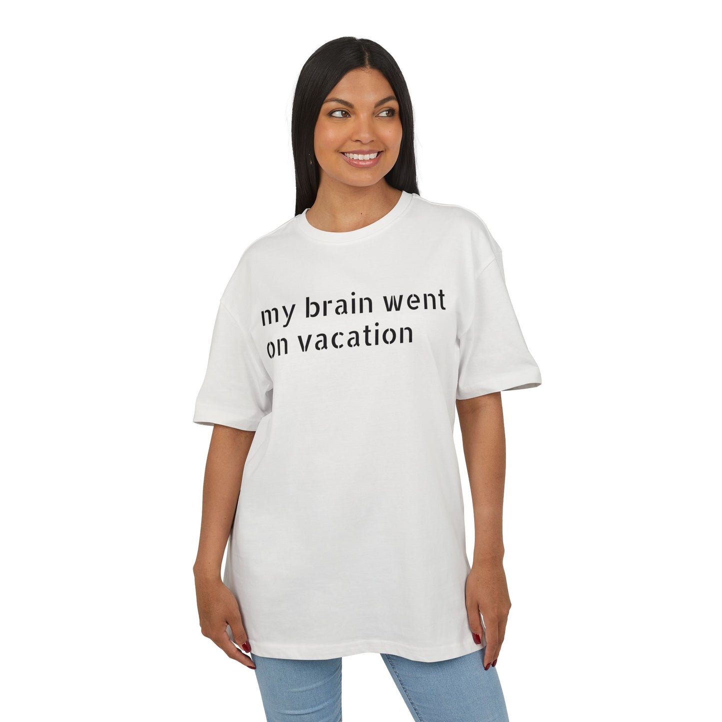Vacation Vibes  Heavy Oversize Tee, Relaxed Fit Shirt, Casual Wear, Travel Shirt, Gift for Her, Funny Quote Tee