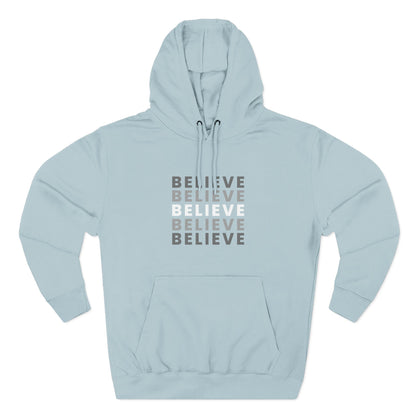 Inspiring Three-Panel Fleece Hoodie, Cozy Pullover, Motivational Gift, Everyday Wear, Layering Essential