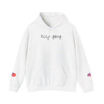 keep going design Heavy Blend™ Hooded Sweatshirt