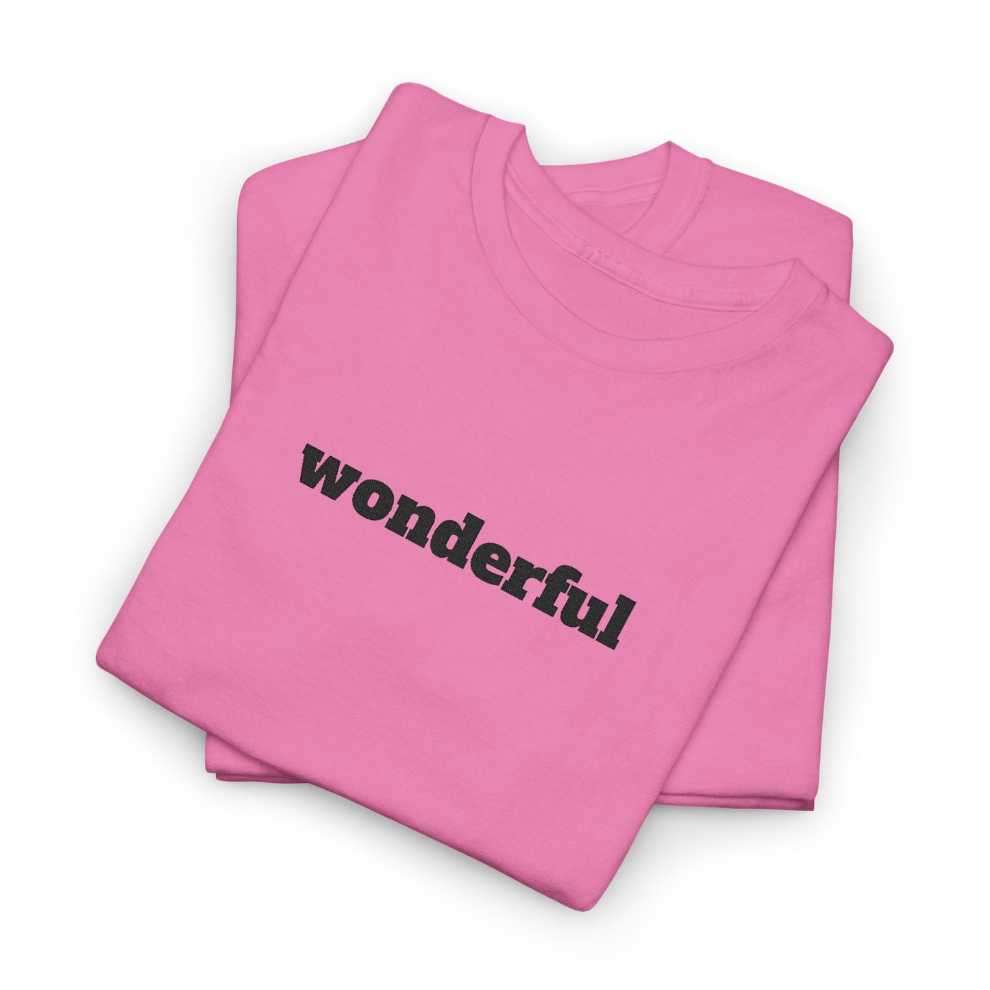 Wonderful Vibes  Heavy Cotton Tee, Casual Graphic Tee, Gift for Friends, Positive Affirmation Shirt, Everyday Wear, Birthday Gift