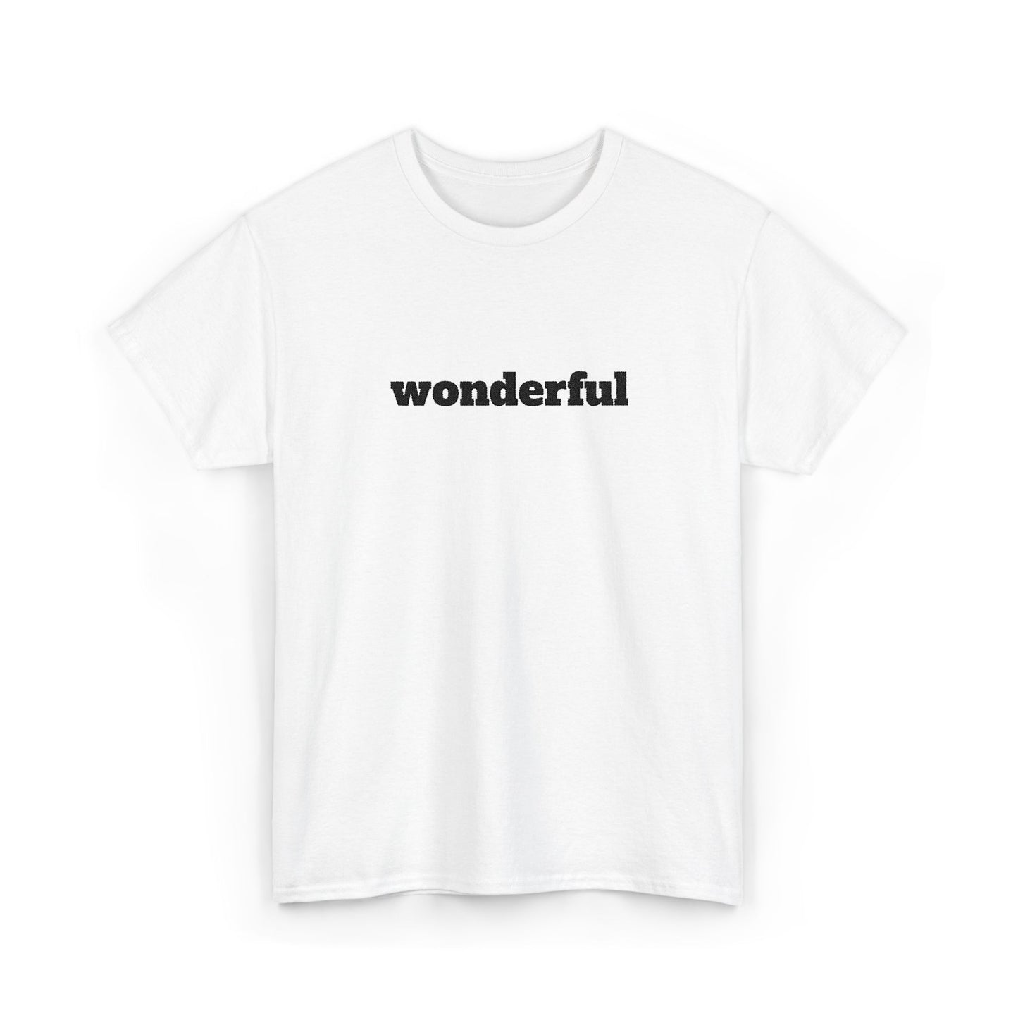 Wonderful Vibes  Heavy Cotton Tee, Casual Graphic Tee, Gift for Friends, Positive Affirmation Shirt, Everyday Wear, Birthday Gift