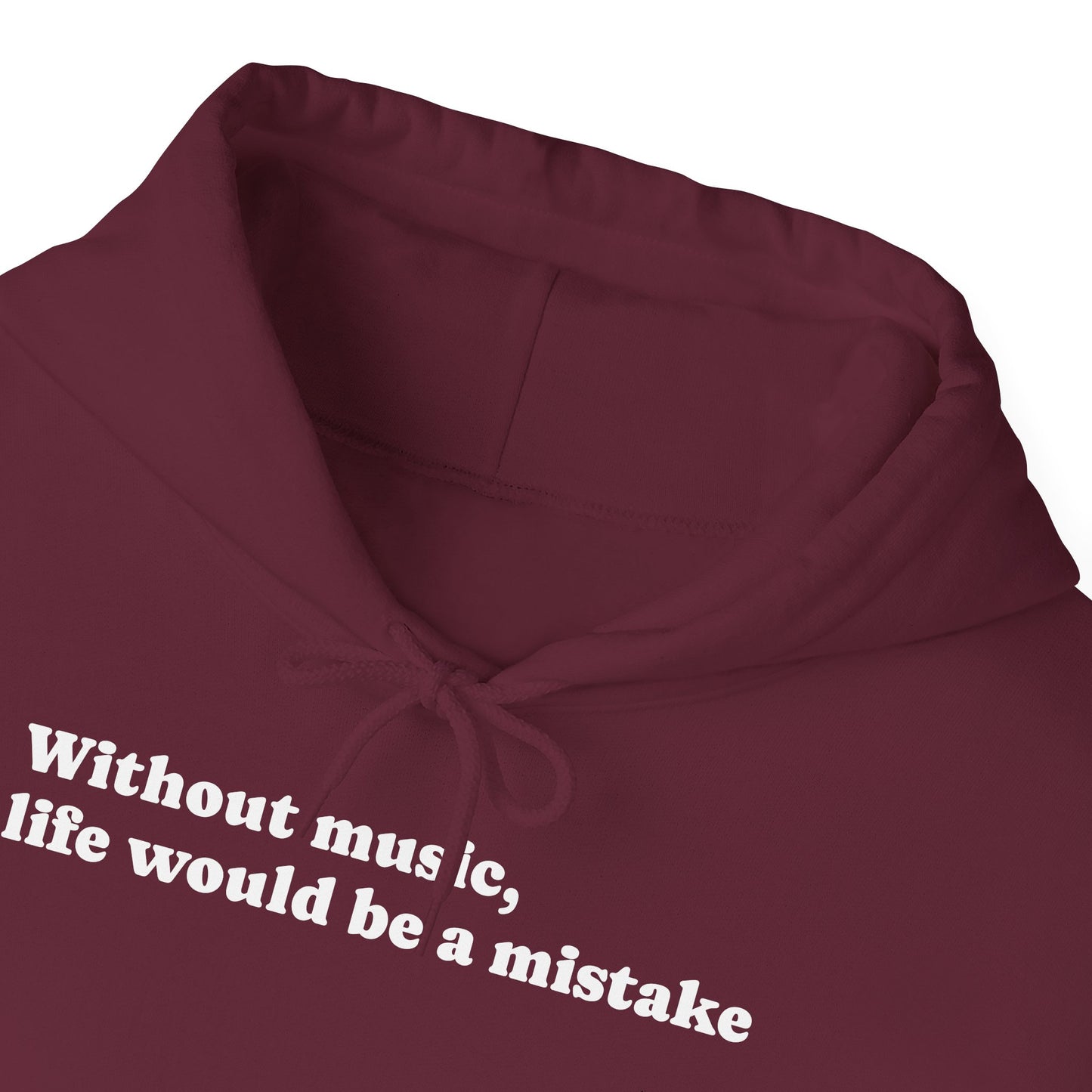 Music Lovers  Hooded Sweatshirt – 'Without Music, Life Would Be a Mistake'