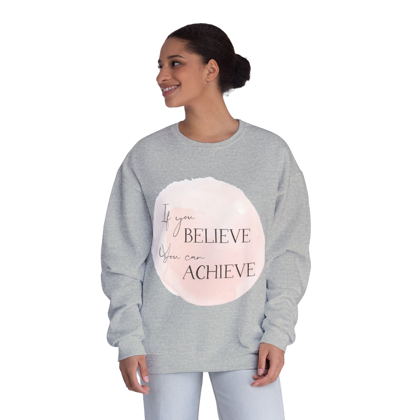 Inspirational Crewneck Sweatshirt, Motivational Wear, Gift for Her, Cozy Fashion, Positive Quote Apparel, Everyday Comfort