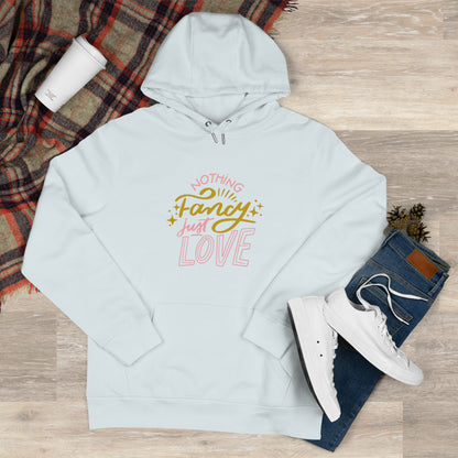 Nothing Fancy Just Love King Hooded Sweatshirt, Cozy Gift for Him, Valentine's Day Gift, Casual Wear, Everyday Comfort Sweatshirt