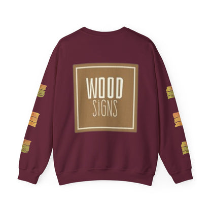 Rustic Wood Signs Sweatshirt, Cozy Gift for DIY Lovers, Home Decor Apparel, Fall Fashion