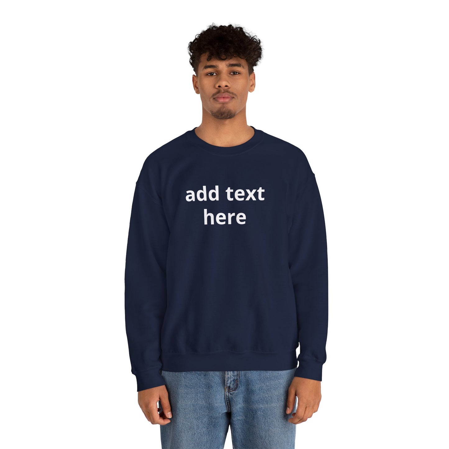 Custom Text Crewneck Sweatshirt — Minimal Personalized Pullover