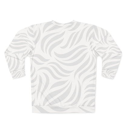 Stylish  Sweatshirt with Abstract Wave Design, Cozy Fall Fashion, Casual Wear, Gift for Friends, Everyday Comfort, Trendy Layering