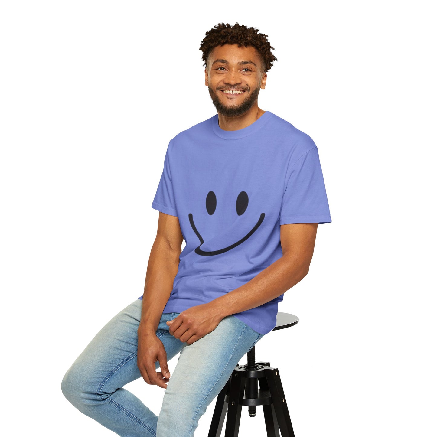 Smiley Face  T-Shirt, Fun Graphic Tee, Casual Wear, Gift for Friends, Positive Vibes Shirt, Happy Birthday Gift, Summer Essentials