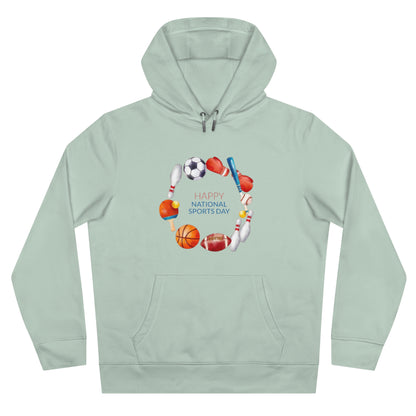 Happy Sports Day King Hooded Sweatshirt, Sports Lover Gift, Activewear, Casual Clothing, Athletic Hoodie, Sports Day Celebration