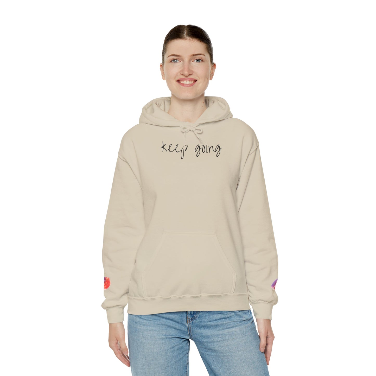 keep going design Heavy Blend™ Hooded Sweatshirt