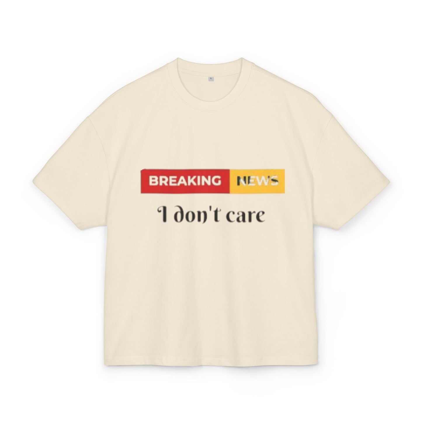 Breaking News Box Tee - Casual Humor Shirt, Gift for Friends, Mood Lifting Fashion, Funny Graphic Tee, Embroidered Statement Top