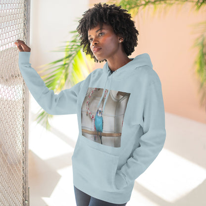 Bird Lover's Three-Panel Fleece Hoodie, Cozy Bird Sweatshirt, Pet Gift, Animal Lover Apparel, Cute Bird Design, Warm Winter Wear