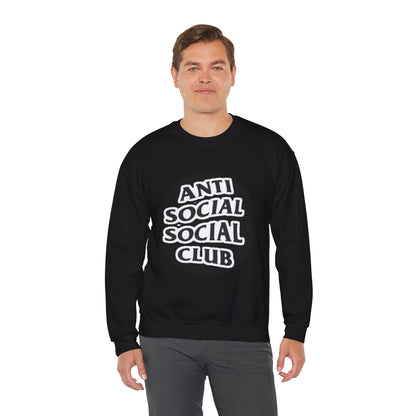 Crewneck Sweatshirt - Anti Social Club Edition, Cozy Sweatshirt, Streetwear Fashion, Gift for Introverts, Lounge Wear, Casual Outfit