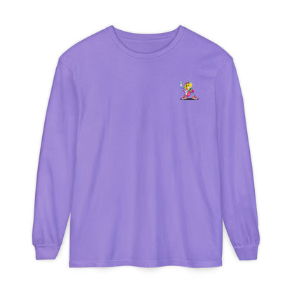 Rock Star  Long Sleeve Tee, Garment-Dyed Shirt for Music Lovers, Streetwear, Concert Casual, Unique Gift Idea