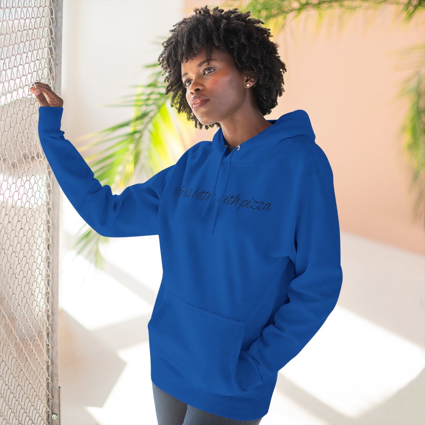Cozy Pizza Hoodie, Fun Graphic Fleece Sweatshirt, Ideal for Food Lovers, Casual Wear, Gift for Pizza Lovers, Comfort and Style