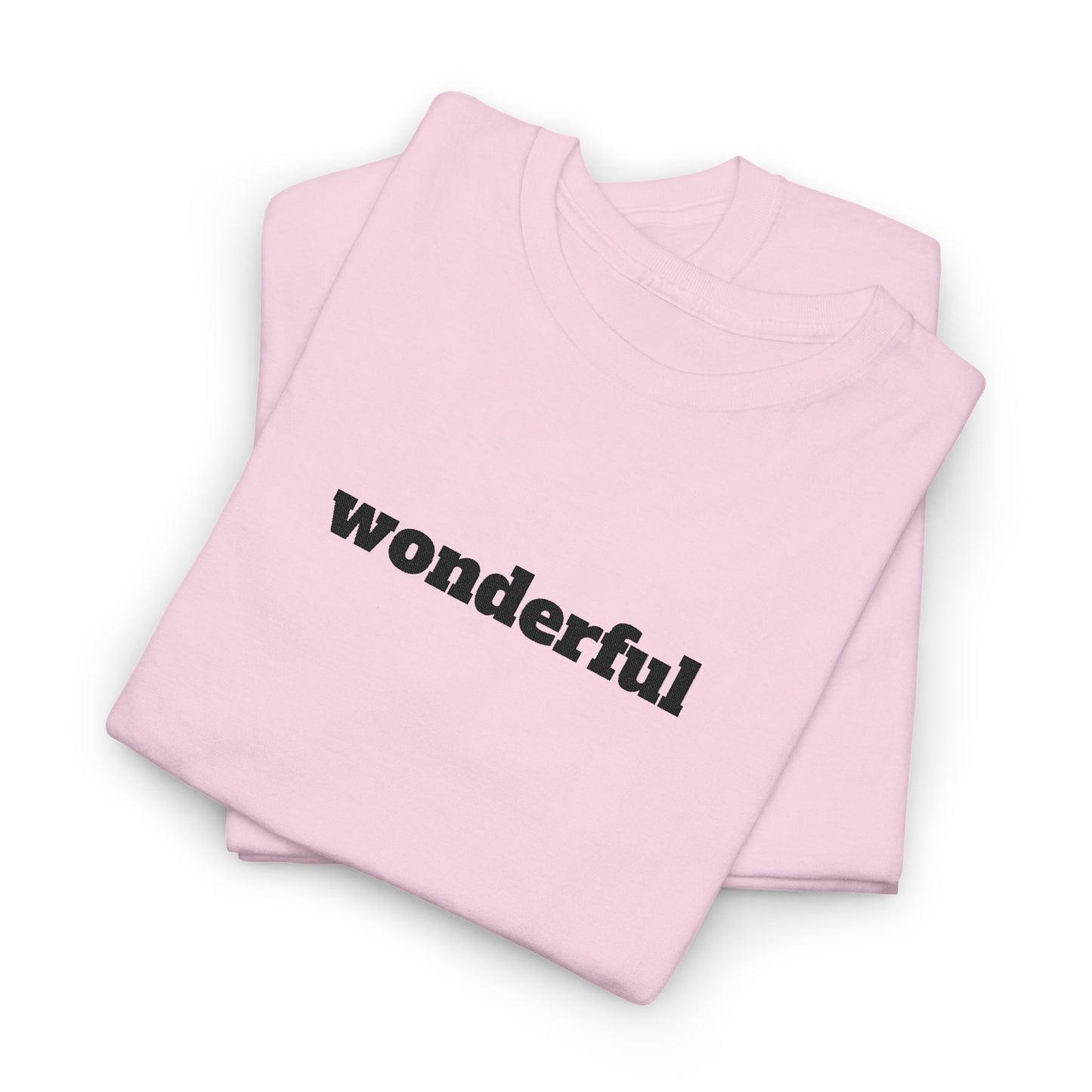 Wonderful Vibes  Heavy Cotton Tee, Casual Graphic Tee, Gift for Friends, Positive Affirmation Shirt, Everyday Wear, Birthday Gift