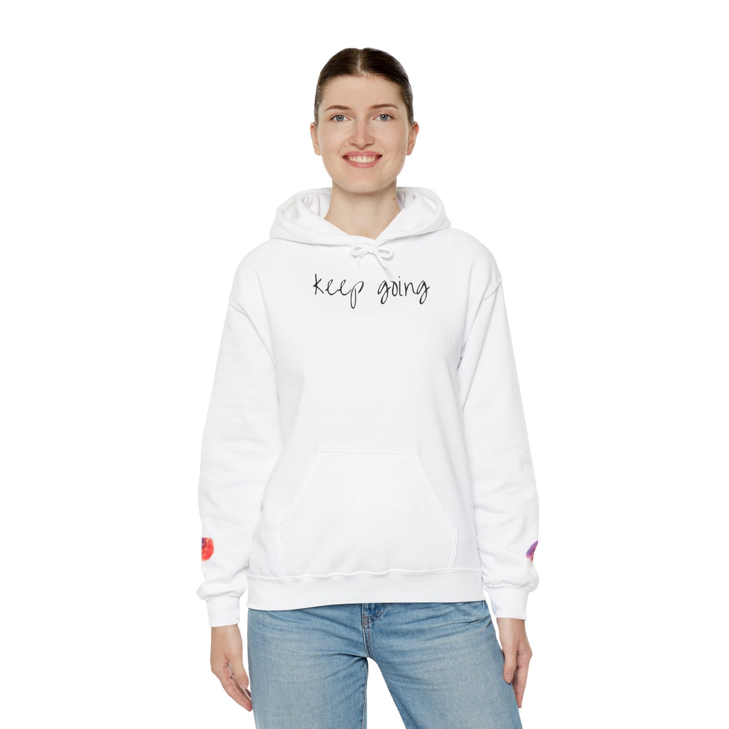 keep going design Heavy Blend™ Hooded Sweatshirt