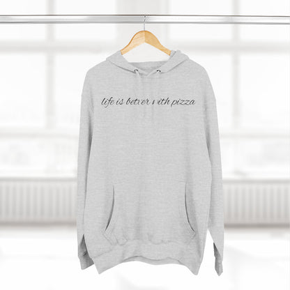 Cozy Pizza Hoodie, Fun Graphic Fleece Sweatshirt, Ideal for Food Lovers, Casual Wear, Gift for Pizza Lovers, Comfort and Style