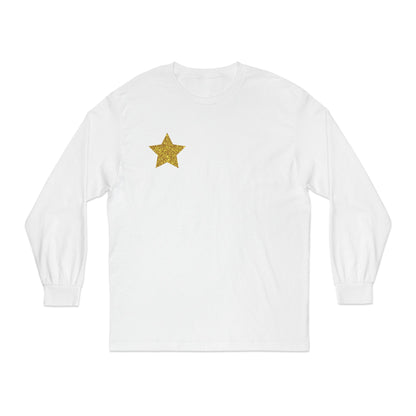 Golden Star  Long Sleeve T-Shirt, Casual Shirt, Gift for Her, Holiday Apparel, Everyday Wear, Comfortable Style