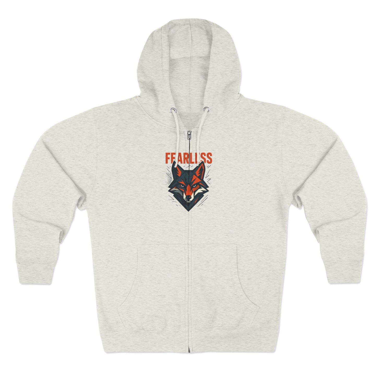 Fearless Wolf  Zip Hoodie | Cozy Layer for Adventurers, Perfect Gift for Animal Lovers, Everyday Casual Wear, Outdoor [...]