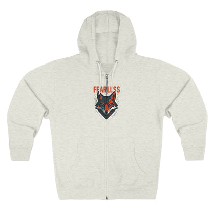 Fearless Wolf  Zip Hoodie | Cozy Layer for Adventurers, Perfect Gift for Animal Lovers, Everyday Casual Wear, Outdoor [...]