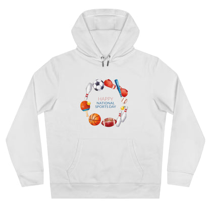 Happy Sports Day King Hooded Sweatshirt, Sports Lover Gift, Activewear, Casual Clothing, Athletic Hoodie, Sports Day Celebration