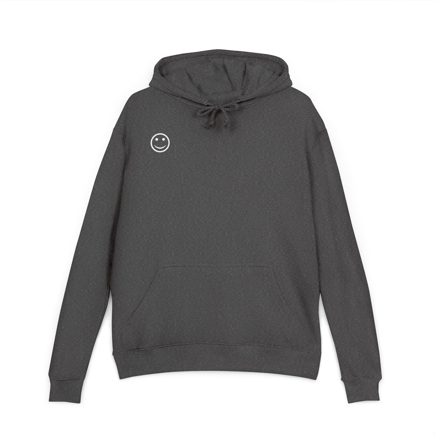 French Terry Hoodie with Smile Design - Trendy Pullover for Comfort, Cozy Gift, Casual Wear, Everyday Style