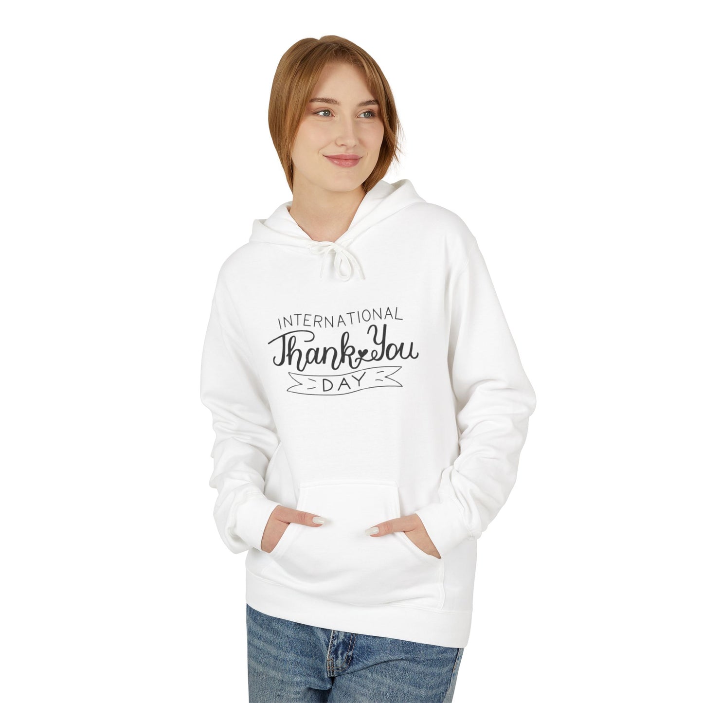 Thank You Day Hoodie | Fleece Sweatshirt, Gratitude Gift, Comfortable Layer, Easygoing Style, Perfect for Fall