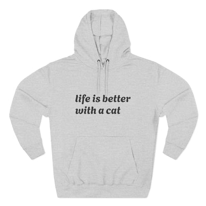 Cat Lover's Three-Panel Fleece Hoodie - Cozy Cat Hoodie, Gift for Cat Lovers, Cute Pet Apparel, Cat Mom Sweatshirt, Birthday Gift