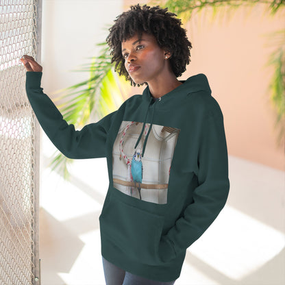 Bird Lover's Three-Panel Fleece Hoodie, Cozy Bird Sweatshirt, Pet Gift, Animal Lover Apparel, Cute Bird Design, Warm Winter Wear