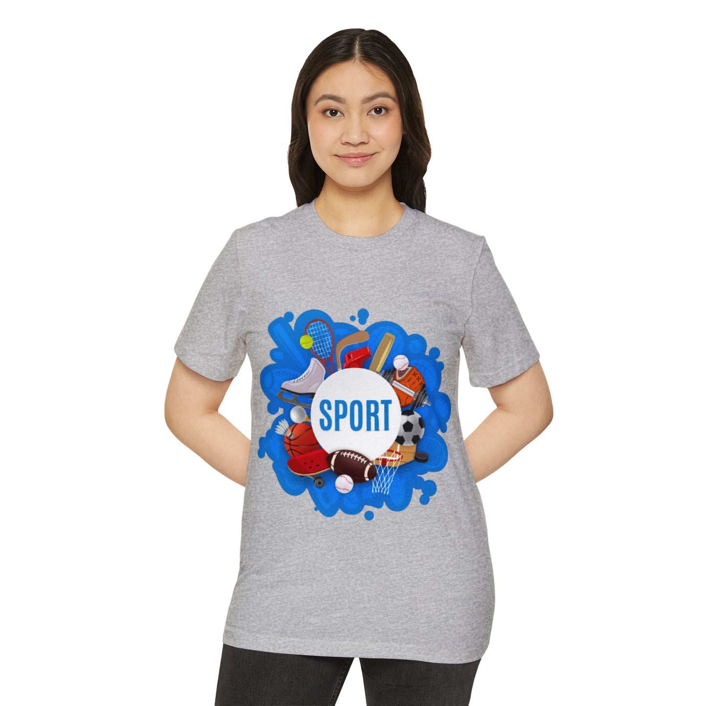 Sporty Recycled Organic T-Shirt for Active Lifestyle, Eco-Friendly Tee, Gift for Fitness Lovers, Perfect for Sports Events, Casual Wear