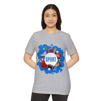 Sporty Recycled Organic T-Shirt for Active Lifestyle, Eco-Friendly Tee, Gift for Fitness Lovers, Perfect for Sports Events, Casual Wear