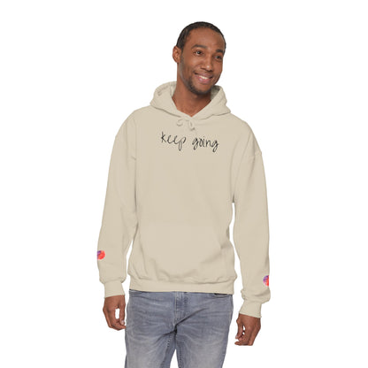keep going design Heavy Blend™ Hooded Sweatshirt
