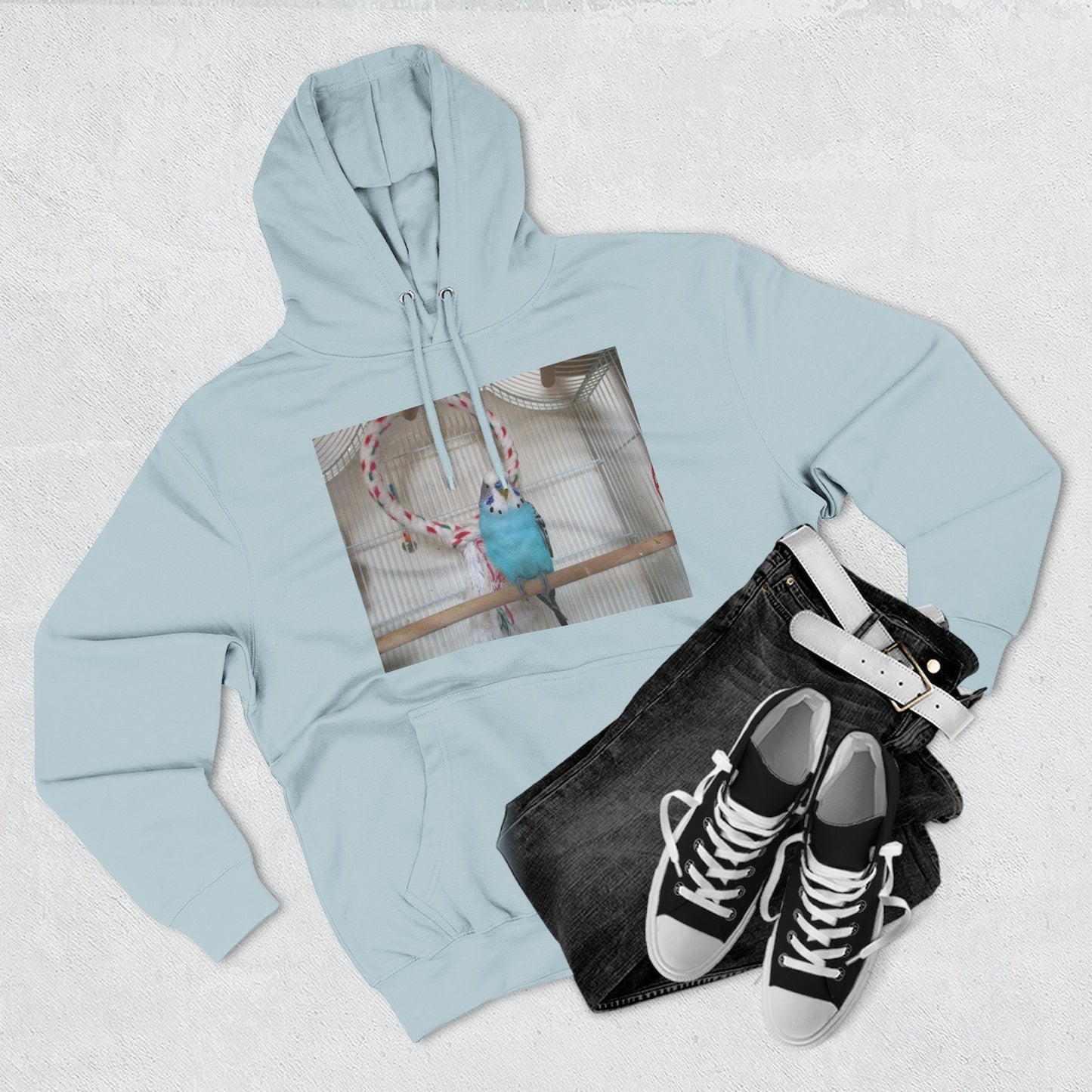 Bird Lover's Three-Panel Fleece Hoodie, Cozy Bird Sweatshirt, Pet Gift, Animal Lover Apparel, Cute Bird Design, Warm Winter Wear