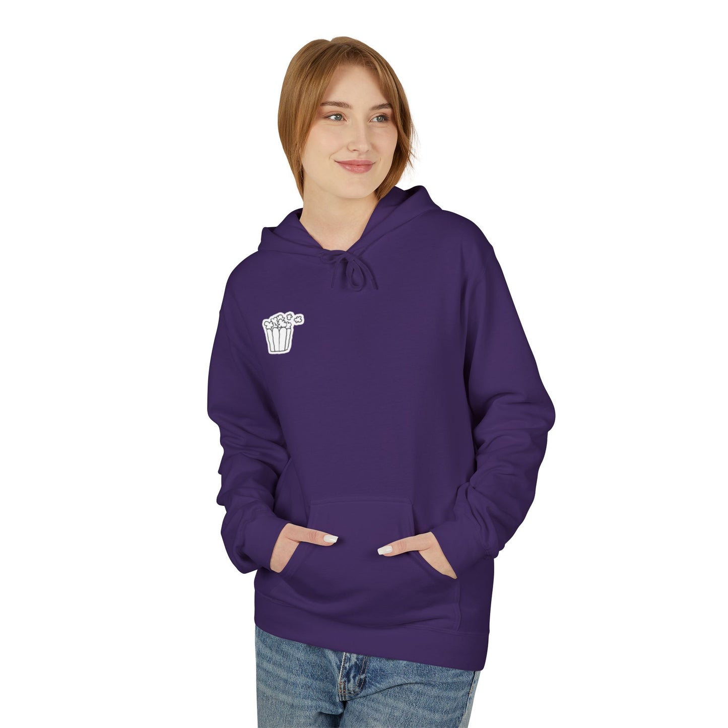 Cozy Movie Night Hoodie, Softstyle Fleece Sweatshirt, Perfect for Film Buffs, Gift Idea for Movie Lovers, Casual Wear for Home & Cinema