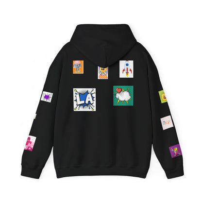 Colorful Graphic Hoodie, Fun Streetwear Sweatshirt,  Fashion, Casual Wear, Unique Gift, Trendy Apparel