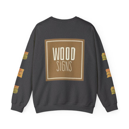 Rustic Wood Signs Sweatshirt, Cozy Gift for DIY Lovers, Home Decor Apparel, Fall Fashion