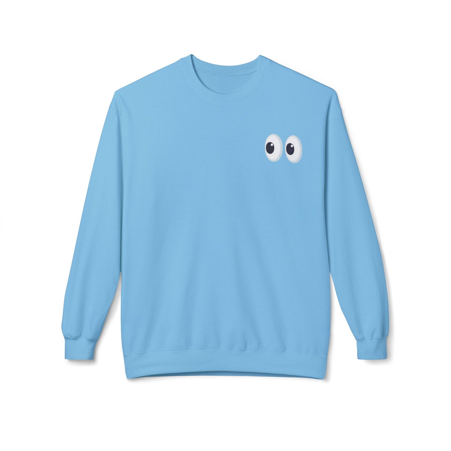 Cute Eyes Crewneck Sweatshirt, Cozy  Fleece, Perfect for Gifts, Casual Wear, Everyday Comfort