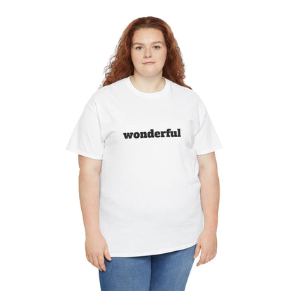 Wonderful Vibes  Heavy Cotton Tee, Casual Graphic Tee, Gift for Friends, Positive Affirmation Shirt, Everyday Wear, Birthday Gift
