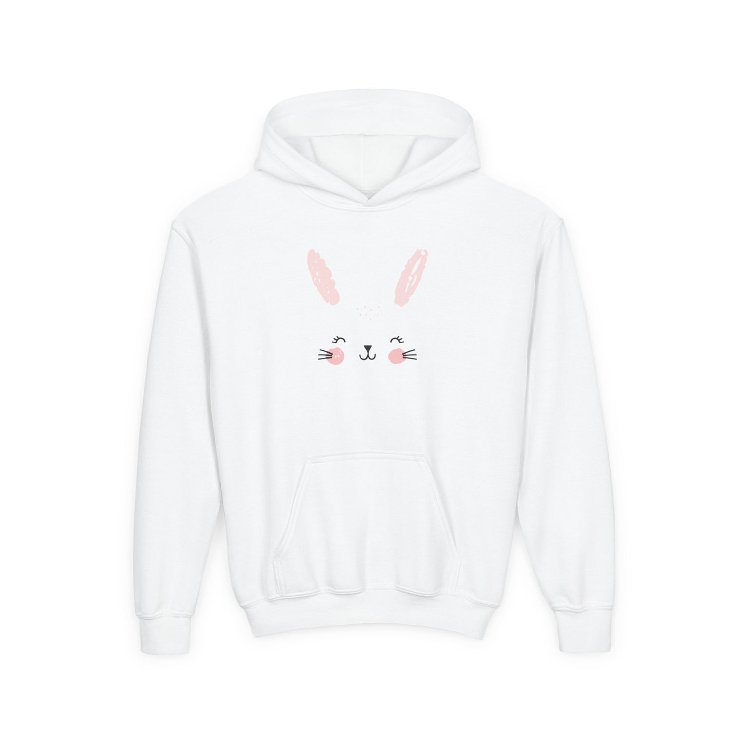 Cute Bunny Youth Hoodie - Perfect for  Spring Celebrations, Gift for Kids, Cozy Sweatshirt, Animal Lover Apparel