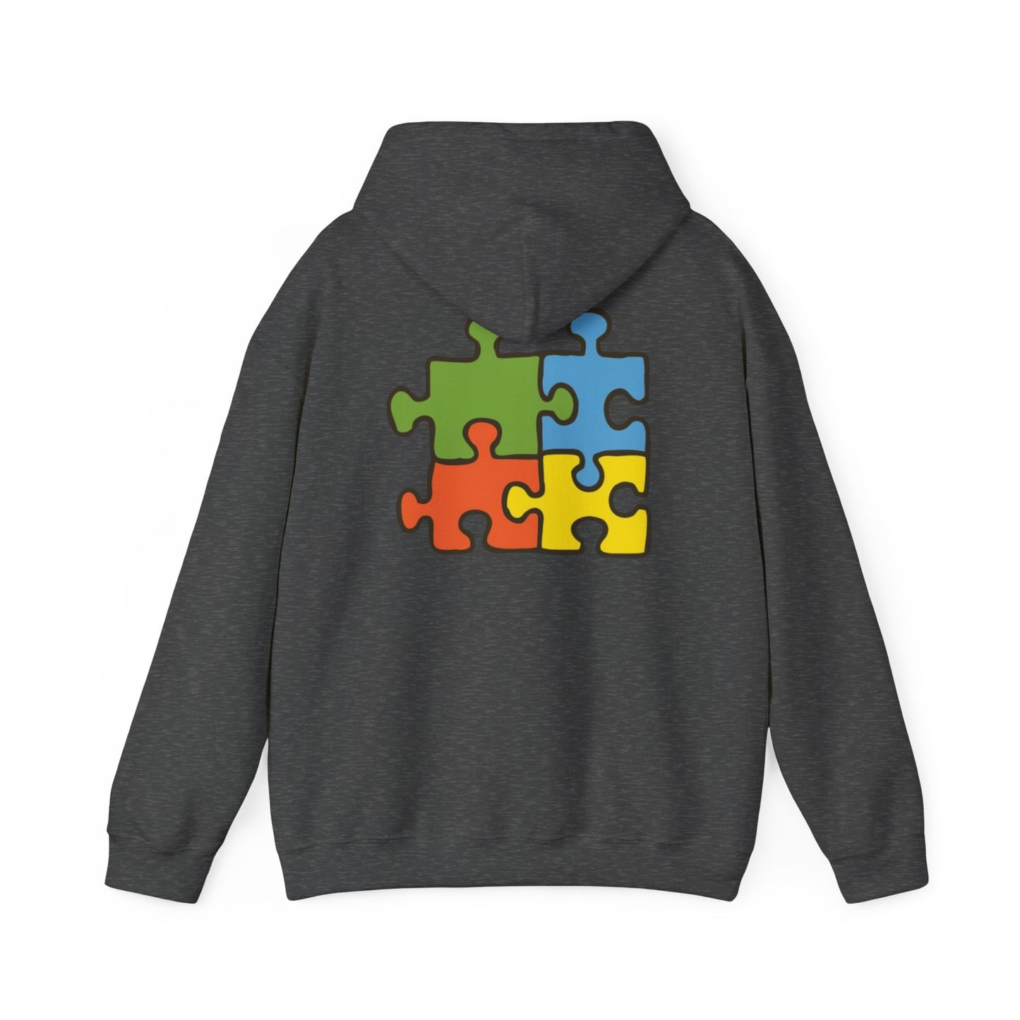 Colorful Puzzle Piece Hoodie for Creative Minds, Perfect for Gifts, Cozy Sweatshirt for Everyday Wear,