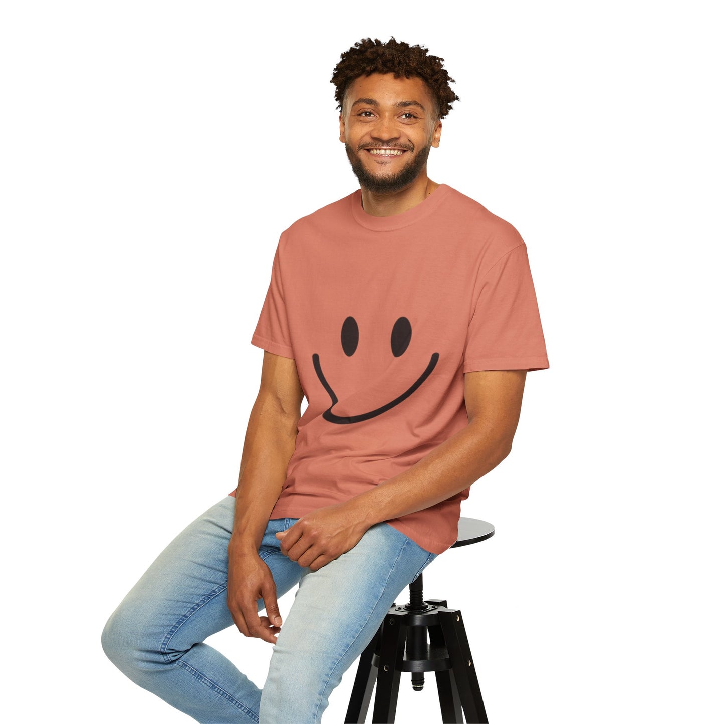 Smiley Face  T-Shirt, Fun Graphic Tee, Casual Wear, Gift for Friends, Positive Vibes Shirt, Happy Birthday Gift, Summer Essentials