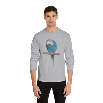 Funny Parrot Long Sleeve T-Shirt, Bird Lover's Gift,  Tee for Animal Enthusiasts, Cute Graphic Tee, Casual Wear