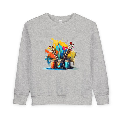 Creative Little Artist Toddler Sweatshirt, Kids Art Sweatshirt, Colorful Kids Sweater, Toddler Gift, Birthday Present, Painting Lover
